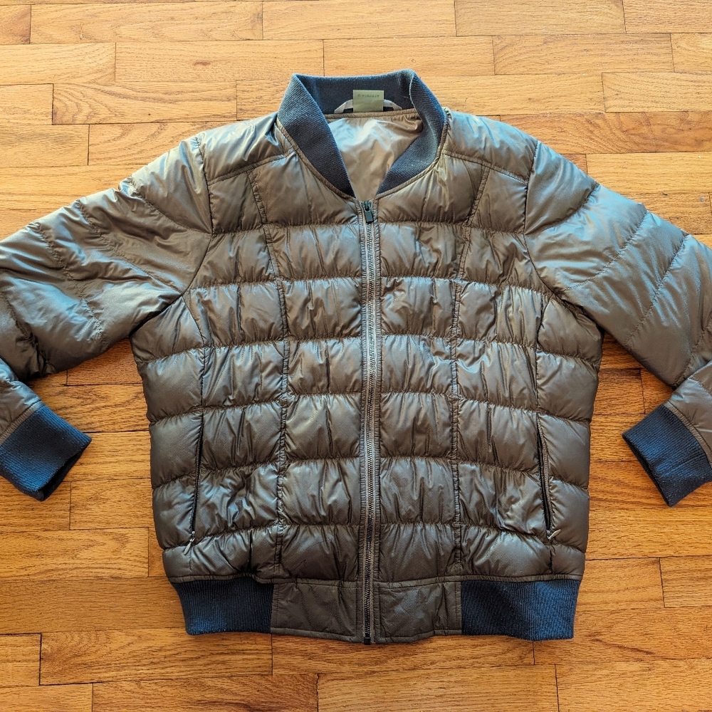 Athleta Down Puffer Bomber Jacket